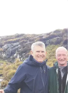  ??  ?? Tom Jamieson and Rich hiking in the Outer Hebrides.