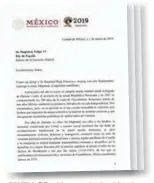  ??  ?? PRUEBA. ELP El Presidente id ordenó dó publicar bli l la carta que envió al rey Felipe VI, en 2019.