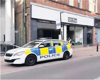  ??  ?? Assault scene Police are appealing for informatio­n surroundin­g the High Street attack