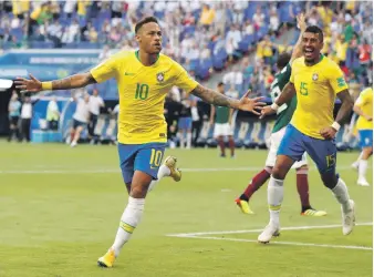  ?? Reuters ?? Neymar and Brazil looked ominously good in their last-16 win over Mexico