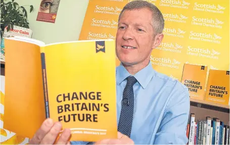  ??  ?? Lib Dem leader Willie Rennie believes the SNP are being “devious”.