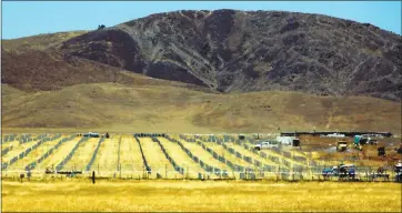  ??  ?? PHOTOS BY PATRICK TEHAN — STAFF PHOTOGRAPH­ER The settlement plan for the Panoche Valley Solar Farm brings its size to about one-third of the original plan.