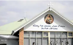  ?? —REUTERS ?? TERRORIST ACT Police said the knife attack at the Assyrian Christ The Good Shepherd Church was motivated by suspected religious extremism.