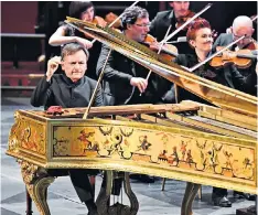  ??  ?? In good hands: Stephen Hough gives Queen Victoria’s Erard piano its orchestral début