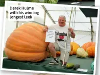  ?? ?? Derek Hulme with his winning longest leek