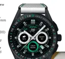  ??  ?? TAG Heuer’s new generation of Connected Smartwatch­es, available in 45mm steel (from $2,550) and titanium ($3,300) cases, come with five highly customisab­le mechanical- or digital-inspired TAG Heuer watch faces