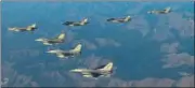  ?? AFP ?? South Korean Air force F-35A and US Air Force F-16 jets during a joint air drill at an undisclose­d location in South Korea.