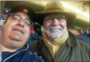  ?? COURTESY PHOTO ?? Columnist Stan Fischler (right) and friend Martin E. Valk attend a recent New York Yankees baseball game.