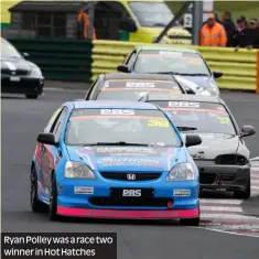  ?? ?? Ryan Polley was a race two winner in Hot Hatches