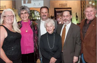  ??  ?? Honoree Freda Hardison, Jo Hart and Mayor Roger Gardner, all of Mountain View; Virginia Hardison of Memphis; Beau Hardison, also of Mountain View; and Harry Patterson of Wichita Falls, Texas