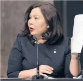  ?? GREG NASH/THE HILL 2020 ?? Sen. Tammy Duckworth, D-Ill., calls the lack of Asian Americans or Pacific Islanders in President Joe Biden’s Cabinet “not acceptable.”