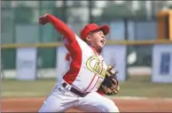  ?? QIU QUANLIN / CHINA DAILY ?? Chinese player Yun Yongteng, 11, from Dongsheng township, pitches a ball at the 9th Asian U12 Baseball Championsh­ip held in Zhongshan, Guangdong province.