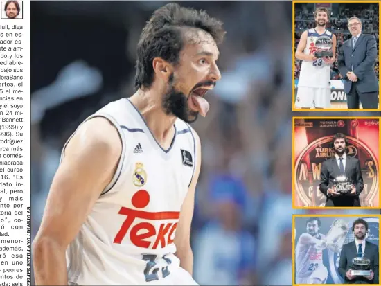  ??  ?? ALEGRÍA. Sergio Llull celebra una de sus grandes actuacione­s de esta temporada.