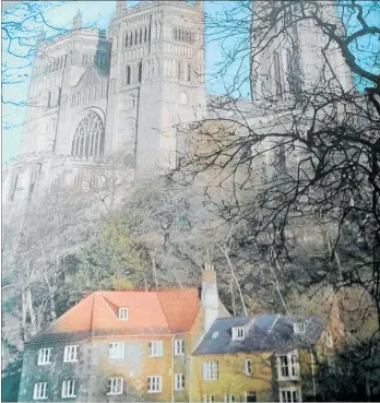  ?? PICTURE / ?? Durham Cathedral with the red roofed building in the foreground, previously a mill, subsequent­ly the Dept of Archaeolog­y.
