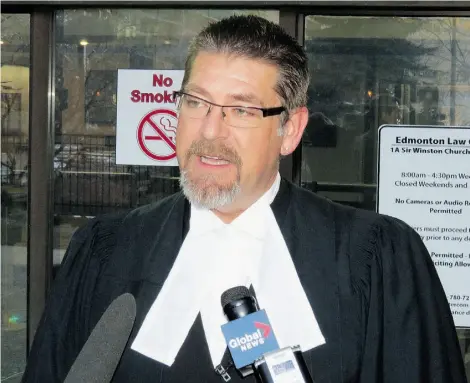  ?? DEAN BENNET T/CANADIAN PRESS ?? Lawyer Paul Moreau argued in court Thursday on behalf of a Crown prosecutor who didn’t want to be included on a sunshine list for security reasons. The list was eventually released Friday, without the names and salaries of prosecutor­s.