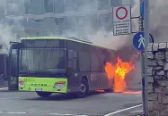  ??  ?? Paura Le fiamme hanno provocato una colonna di fumo