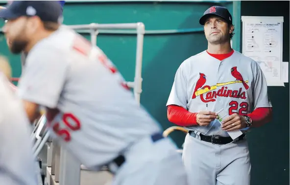  ??  ?? Cardinals manager Mike Matheny still has the trust and support of St. Louis management despite the team being off to an abnormally rough start to the season, but that could change if the team doesn’t start winning more games soon. — THE ASSOCIATED...