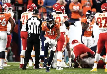  ?? Joe Amon, The Denver Post ?? Safety Justin Simmons was the Broncos’ best defensive player last year, playing every snap, intercepti­ng four passes and being named second-team All-Pro.