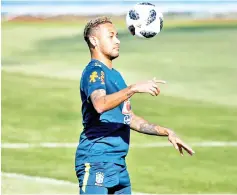  ?? — AFP photo ?? Neymar takes part in a training session at the Yug Sport Stadium, in Sochidurin­g the FIFA World Cup tournament in this June 24 file photo.