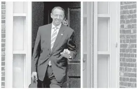  ?? JOSE LUIS MAGANA/AP ?? Deputy Attorney General Rod Rosenstein leaves his home on Thursday.