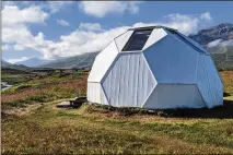  ?? ?? The “Sky-sighting Igluhus” — or igloo house, as it’s known to Americans — is a geodesic dome that overlooks mountains, a river and a fjord in Arksogssan­dur, part of the northern region.