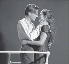  ?? PARAMOUNT PICTURES/20TH CENTURY FOX ?? Leonardo DiCaprio and Kate Winslet portray star-crossed lovers Jack and Rose in James Cameron’s Oscar-winning film “Titanic,” airing tonight at 10:30 on AMC.