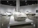  ?? PHOTOS BY HANS GUTKNECHT — STAFF PHOTOGRAPH­ER ?? Rather than staving off decay, Petersen Automotive Museum’s newest exhibition embraces it through the use of plaster, crystals and other materials.