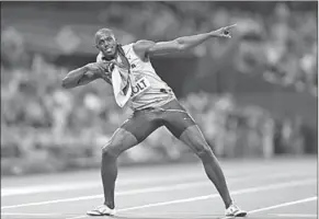 ??  ?? Usain Bolt gaat toch niet beginnen aan zijn loopbaan als profvoetba­ller. (Foto: Nusport)
