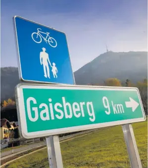  ?? ?? Zu Fuß, mit Rad, Auto oder Bus geht es aktuell auf den Gaisberg.