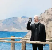  ?? AP ?? Karl Lagerfeld im Oktober 2018 nach seiner Modeschau.