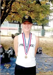  ?? SUBMITTED PHOTO ?? Prairie Grove junior Bekah Bostian won the Class 4A state cross country race Nov. 3 at Hot Springs. She has placed first twice and second once during her 3-year varsity career.