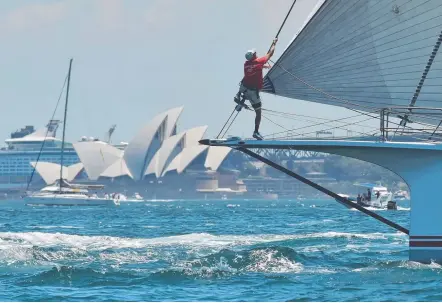  ??  ?? The crew of Wild Oats XI will be working hard to get the supermaxi ready for the Sydney to Hobart race.