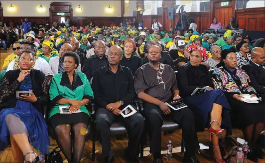  ?? Picture: BHEKIKHAYA MABASO/AFRICA NEWS AGENCY/ANA ?? STRUGGLE GIANT: Family, friends and government officials at the memorial service of Professor Keorapetse William Kgositsile at the Johannesbu­rg City Hall.