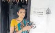  ?? HT PHOTO ?? S Devalatha, who runs Stree Nidhi Bank in the village for selfhelp groups and pensioners, is now a virtual ATM for the people.