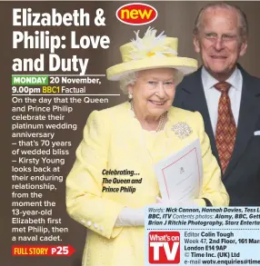  ??  ?? Celebratin­g… The Queen and Prince Philip