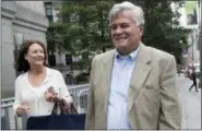  ?? MARY ALTAFFER — THE ASSOCIATED PRESS ?? Former New York Senate leader Dean Skelos, right, and his wife Gail leave Federal Court, Friday in New York.