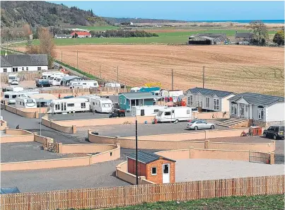  ?? Picture: Kim Cessford. ?? The controvers­ial Travellers’ site at St Cyrus.