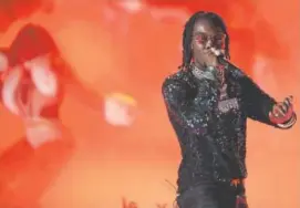  ?? Matt Sayles, Invision ?? Offset, of Migos, performs at the BET Awards at the Microsoft Theater on Sunday in Los Angeles. Migos was named the best hip hop group.
