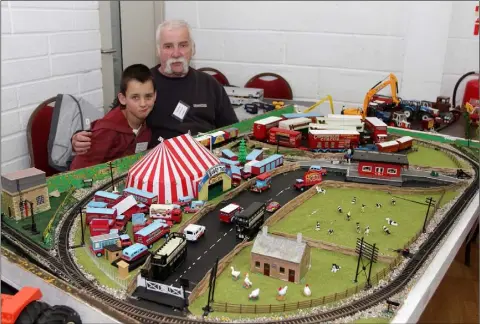  ??  ?? Billy Joe and John O’Toole at the model show in Murrintown Community Centre on Sunday morning.