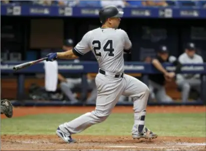  ?? THE ASSOCIATED PRESS ?? Yankees catcher Gary Sanchez was placed on the DL with a groin injury on Tuesday.