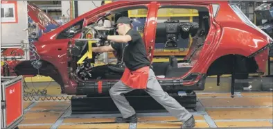  ??  ?? PRODUCTION LINE: Sunderland’s Nissan plant plays a crucial role in the successful auto industry.