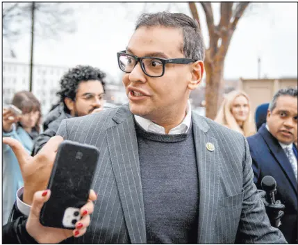  ?? Andrew Harnik The Associated Press ?? Is 34-year-old Republican Rep. George Santos of New York simply a product of his environmen­t?