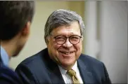  ?? ANDREW HARNIK / ASSOCIATED PRESS ?? In this Jan. 29, file photo, Attorney General nominee Bill Barr (right) meets with Sen. Josh Hawley, R-Miss., a member of the Senate Judiciary Committee in Washington.