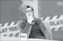  ?? HABERTURK TV ?? Hatice Cengiz describes how she waited outside the consulate for Jamal Khashoggi.