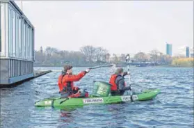  ?? ?? Against the trash tide: Greenkayak is a European NGO and people can paddle for free as long as they collect waste