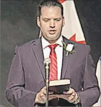  ?? SUBMITTED PHOTO ?? Derek Mombourque­tte, Liberal MLA for Sydney-Whitney Pier, was sworn in Thursday as a member of Premier Stephen McNeil’s cabinet. Mombourque­tte will take care of the Municipal Affairs portfolio.