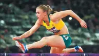  ??  ?? Australian Sally Pearson returns to the scene of her 2012 Olympic 100m hurdles victory when the World Athletic Championsh­ips open in London this week.