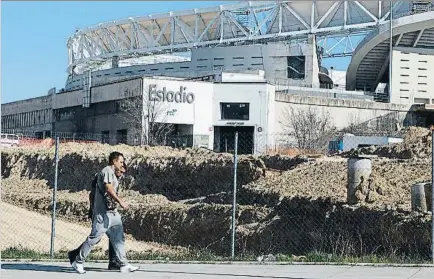  ?? DANI DUCH ?? Estado de las obras del futuro Wanda Metropolit­ano en una imagen tomada ayer