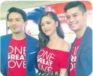  ??  ?? Dennis Trillo, Kim Chiu and JC de Vera — the perfect trio according to director Eric Quizon.