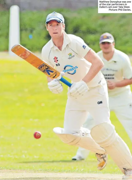  ?? ?? Matthew Donoghue was one of the star performers in Dafen’s win over Tata Steel.
Picture: Phil Davies.